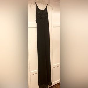 Long black sparkly evening dress